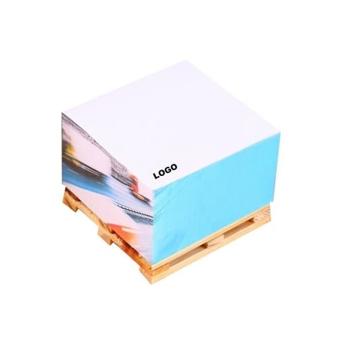 Note Pad with Wood Pallet Cube