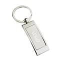 Curved Rectangle Metal Keychains
